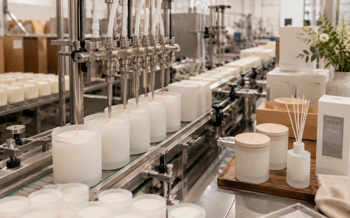 Private label fragrance filling and packing production
