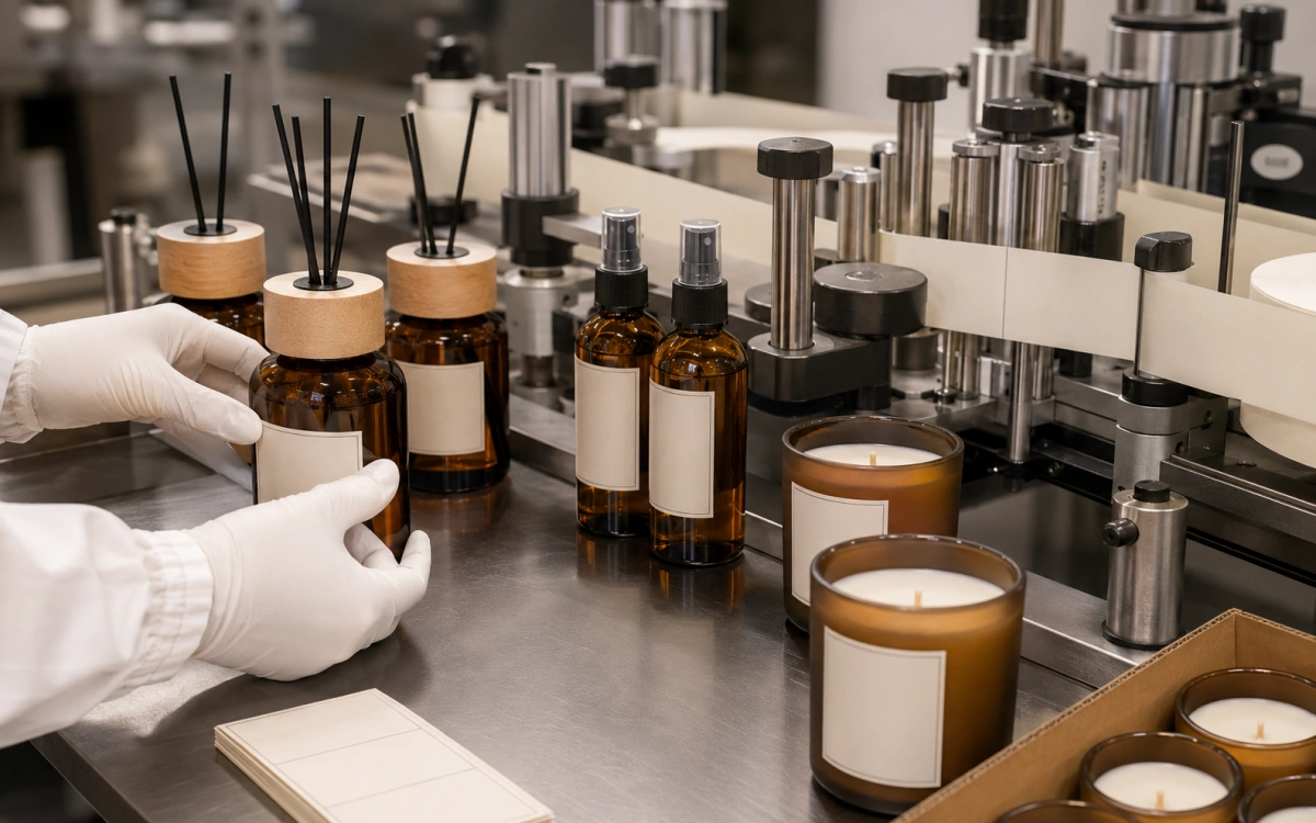 Fragrance product labeling for private label brands
