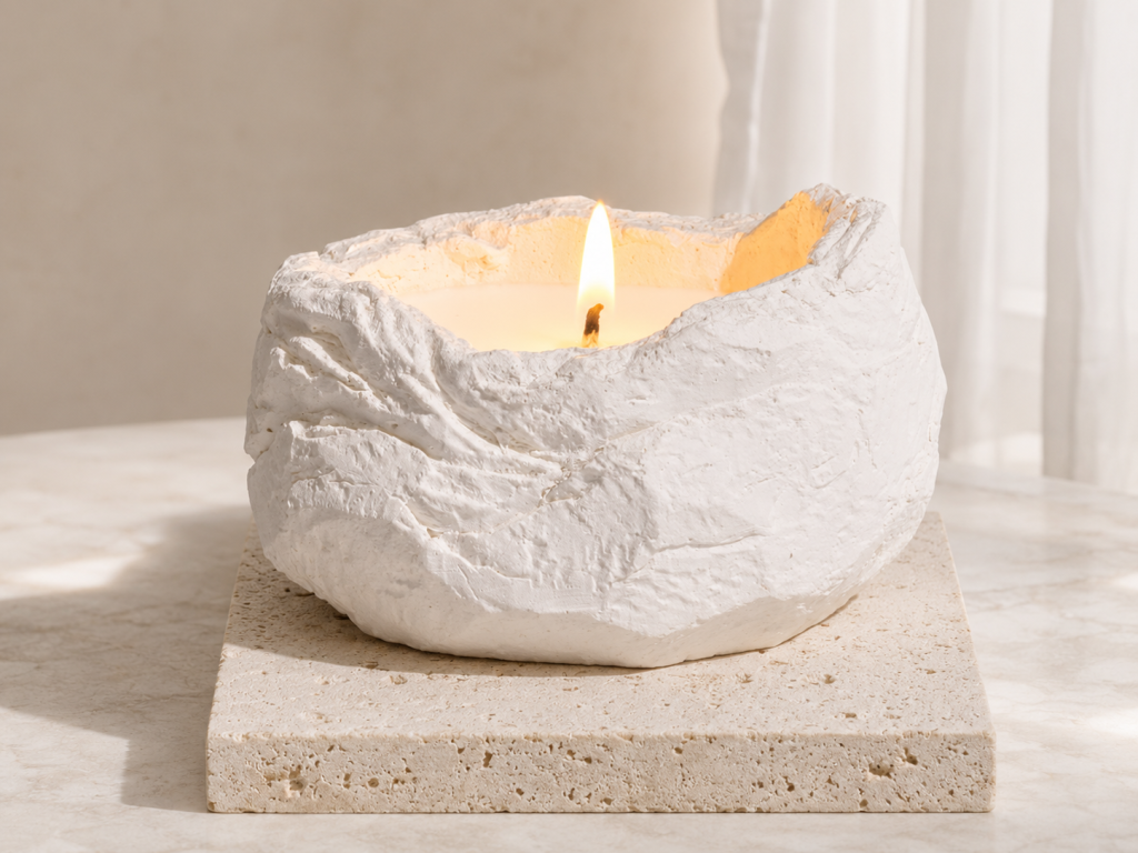 Private Label Nest-Style Plaster Jar Candle