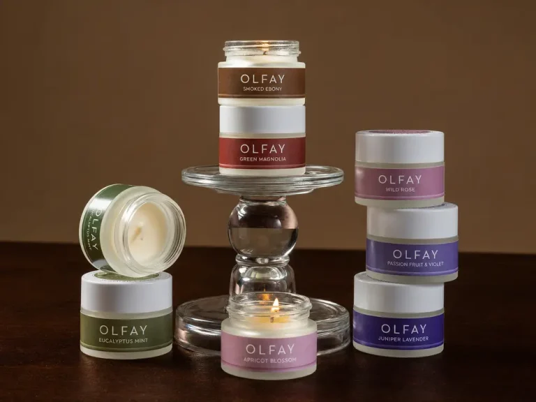 Wholesale mini scented candle sample set with seven fragrances for private label testing and bulk manufacturing