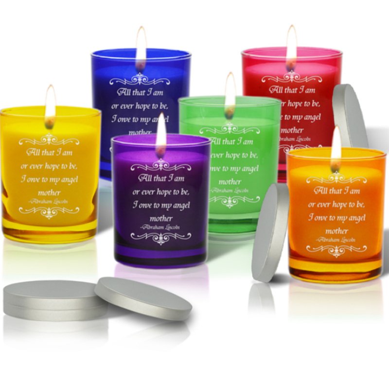 Custom 100% Natural Flavor Soy Wax Transparent Glass Jar Candle