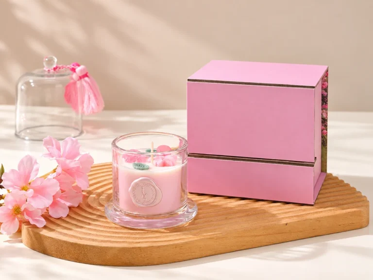 100 g Pink Glass Cloche Scented Candle