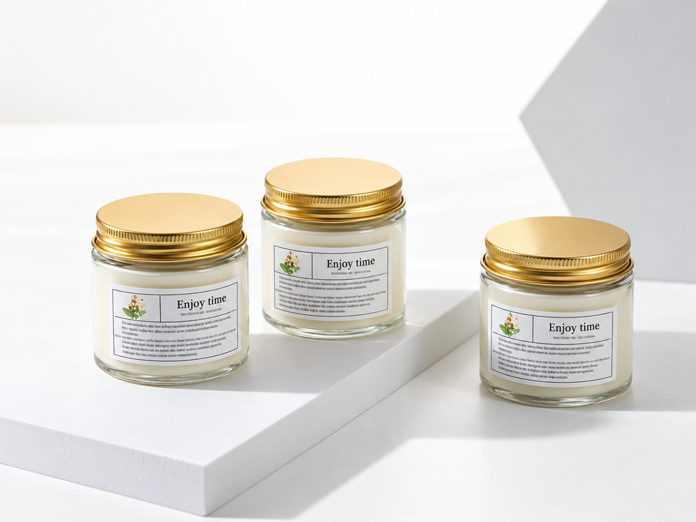 100 g Small Clear Glass Plant-Wax Candle