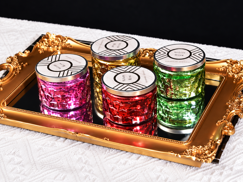 100 g Star-Embossed Glass Candle