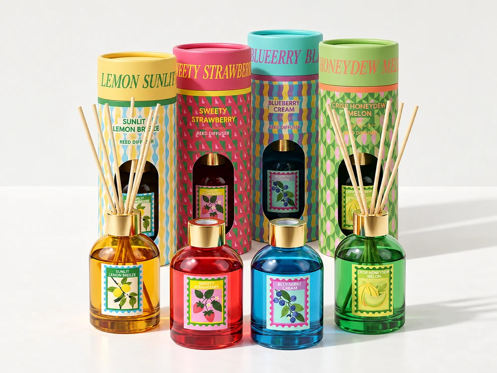 100 ml Colorful Round Bottle Reed Diffuser