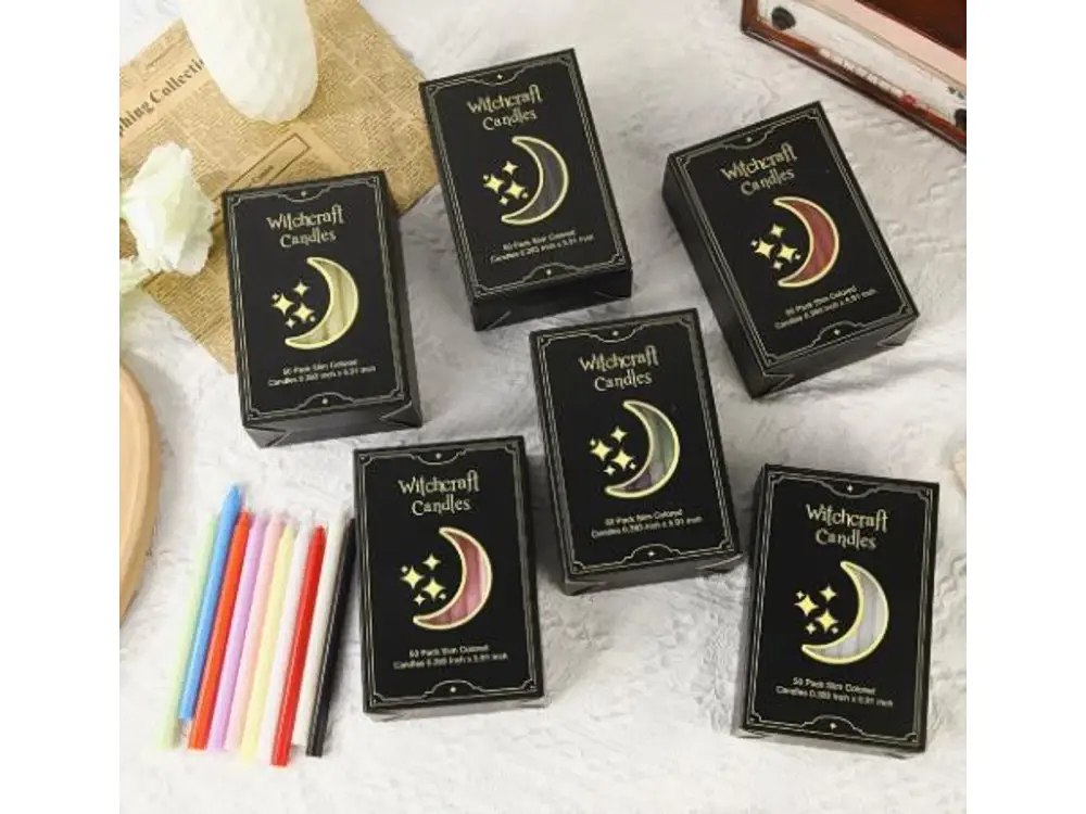 15 cm Colored Ritual Candles, 50-Pack