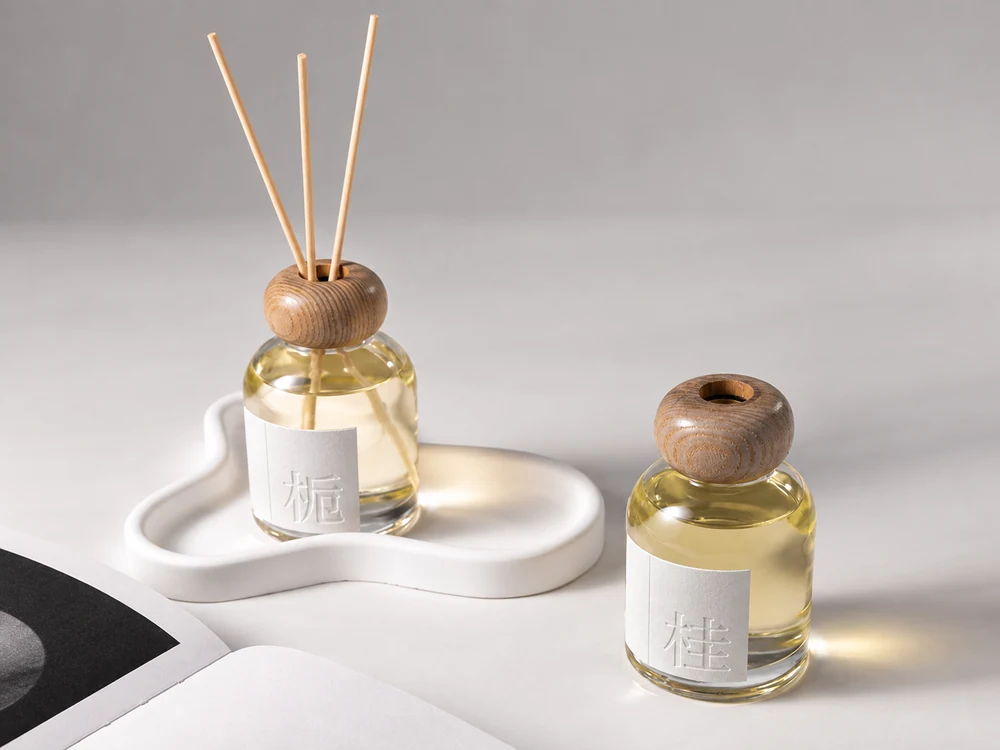 150 ml Round Wood Cap Reed Diffuser