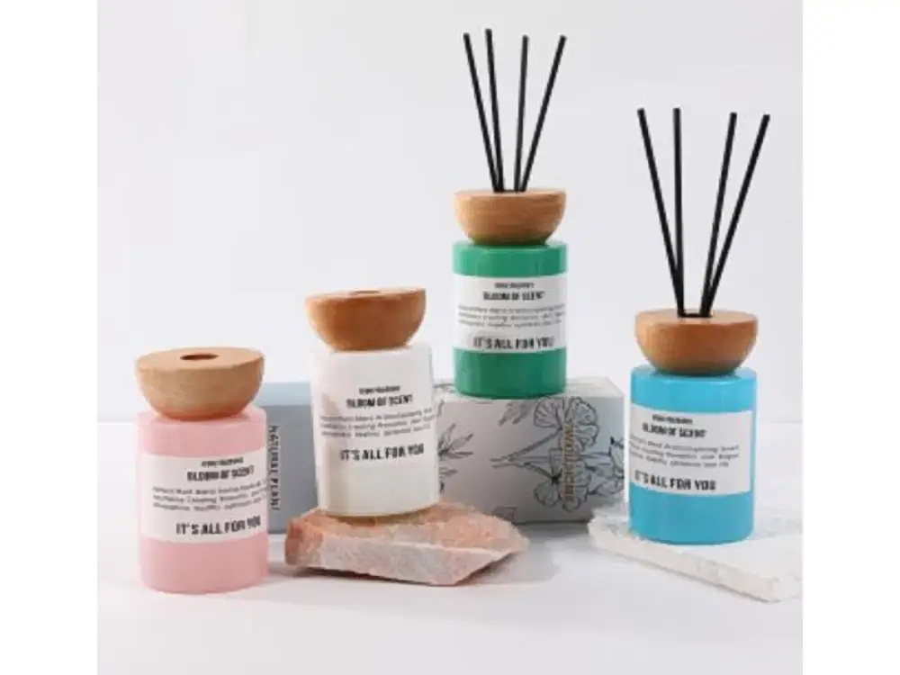 150 ml Tall Reed Diffuser with Wood Collar