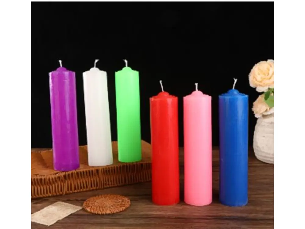 20 cm Tall Colored Pillar Candle