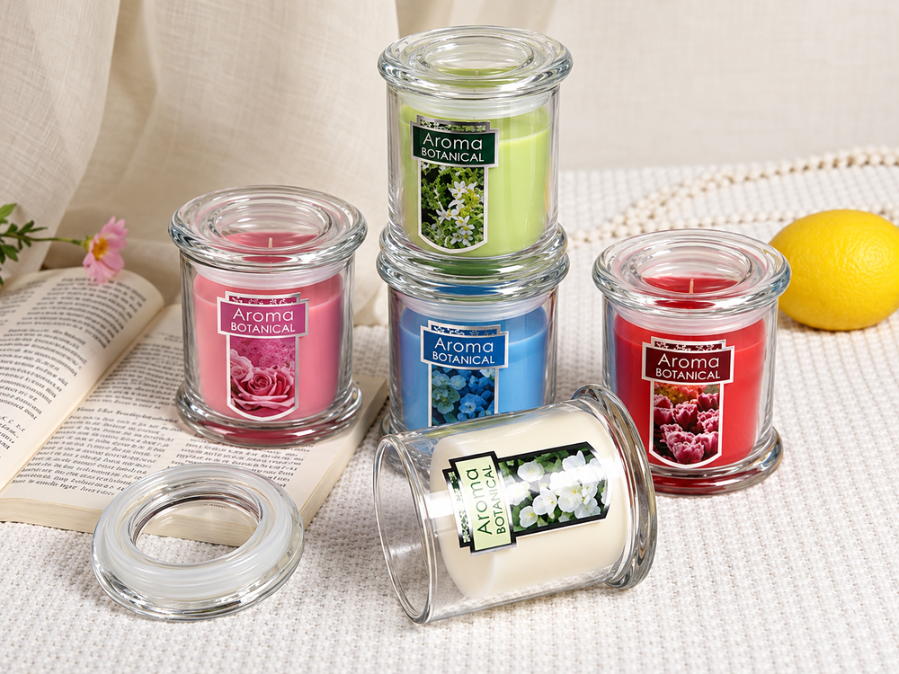 220 g Clear Pedestal Glass Candle