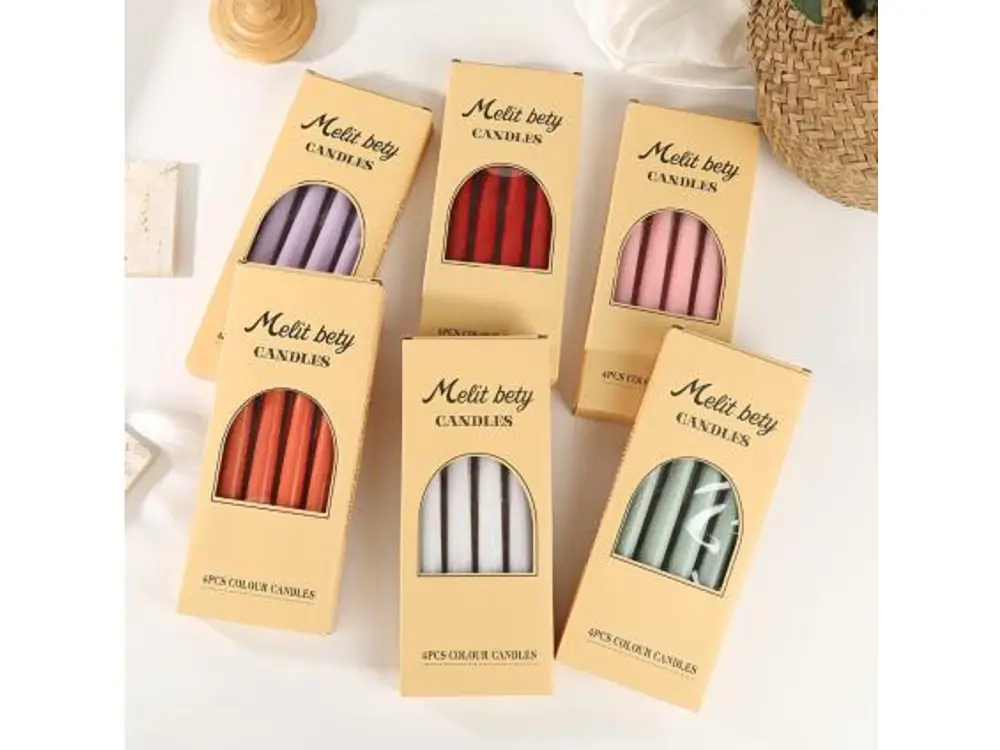 25 cm Jewel-Tone Taper Candles, Boxed