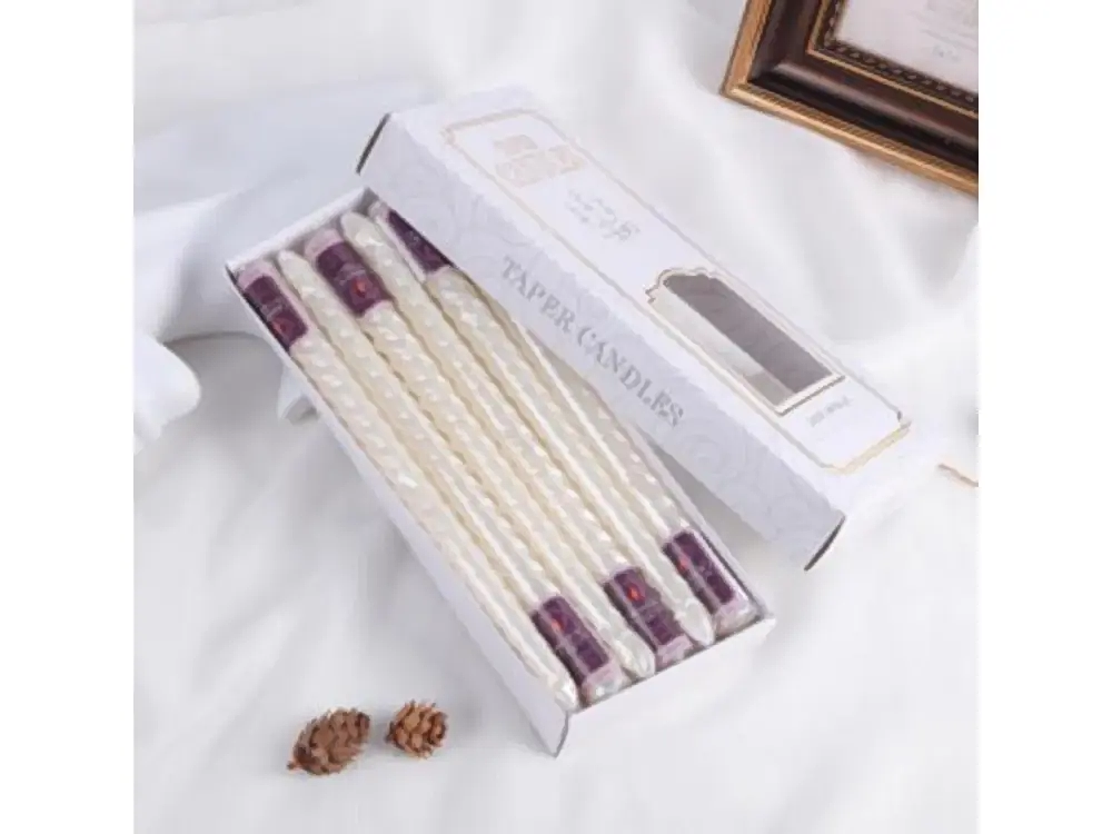 25 cm Metallic Spiral Candles, 12-Pack