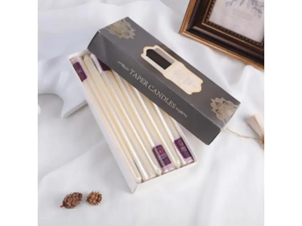 25 cm Metallic Taper Candles, 12-Pack