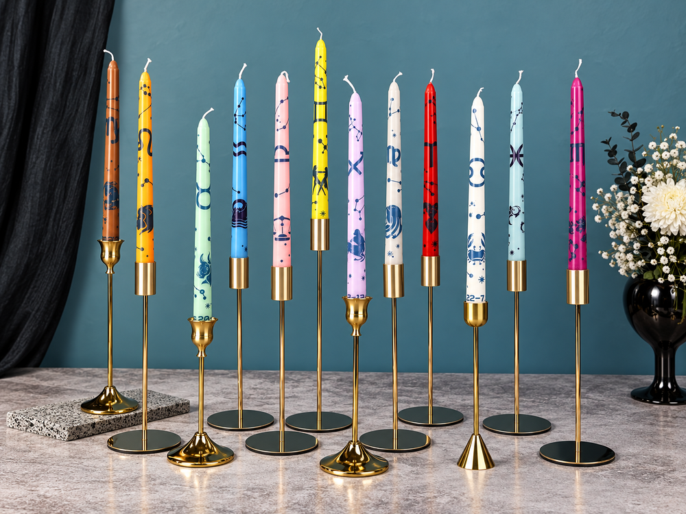 25 cm Zodiac Taper Candles, 2-Pack