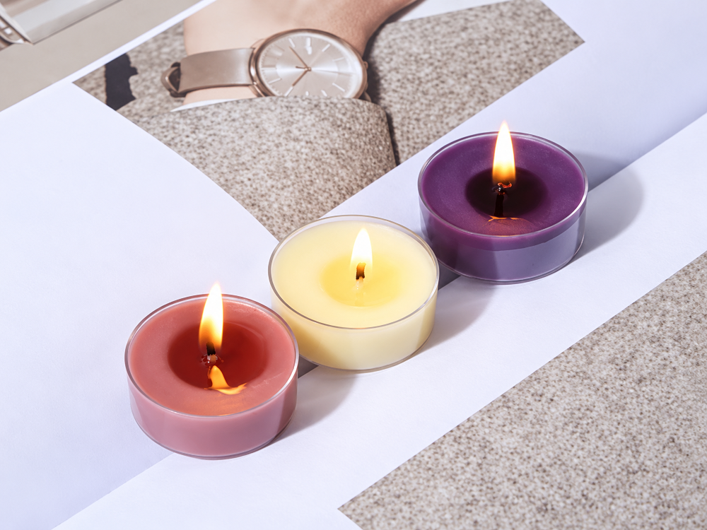 4-Piece Gradient Tealight Candle Set