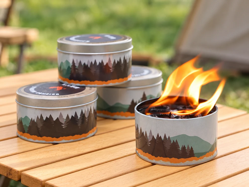 400 g Outdoor Camping Tin Candle