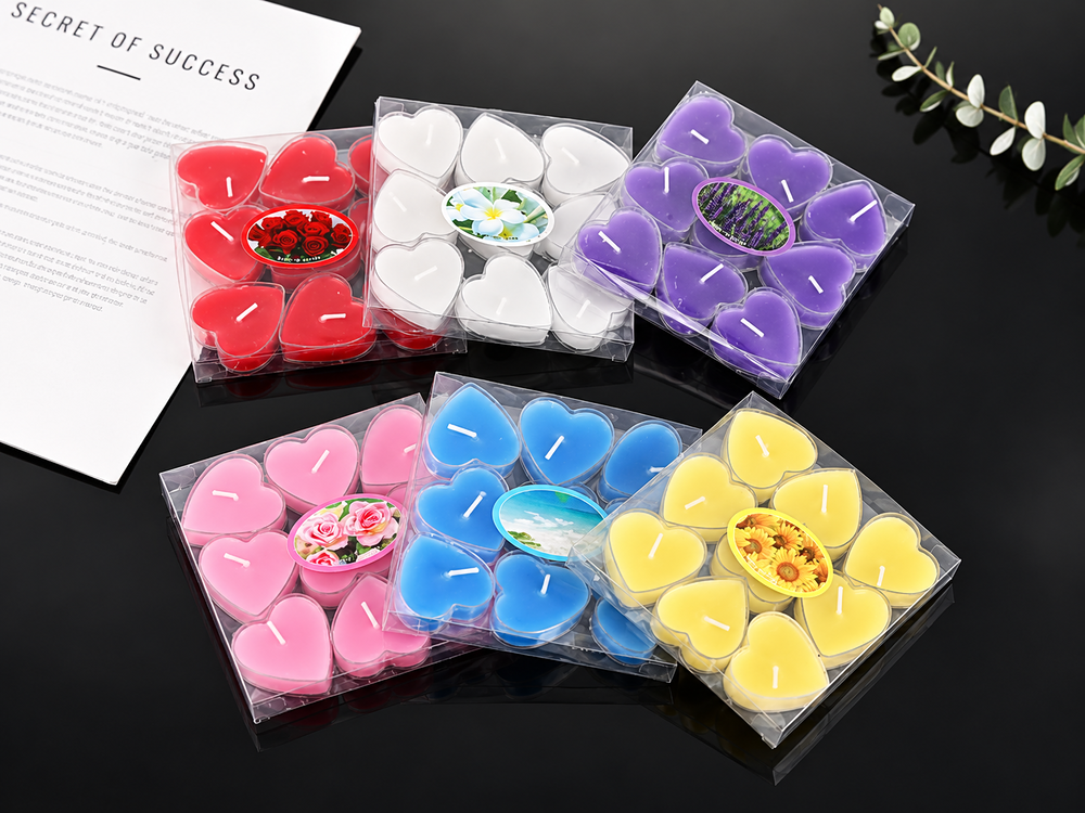 9-Piece Heart Tealight Candle Set