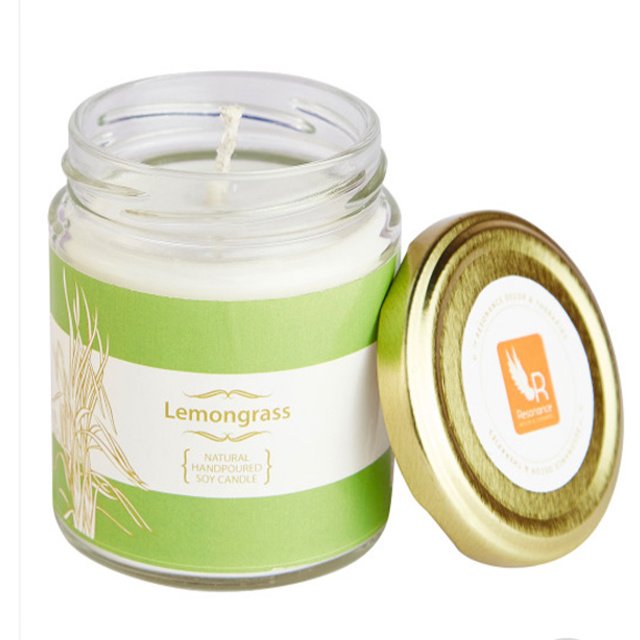 Custom Chinese Factory Soy Wax Glass Candle Jar with Metal Lid