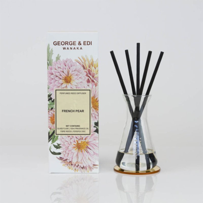 Custom Classic French Conical Glass Bottle Reed Diffuser with Essential Oil
