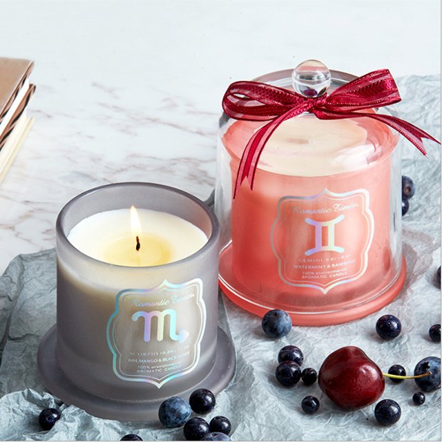 Custom Creative Scented Soy Candle in Domed Jar with Lid Luxury Candle