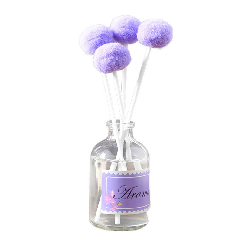 Custom Color Cotton Ball Stick Aroma Glass Bottle Reed Diffuser