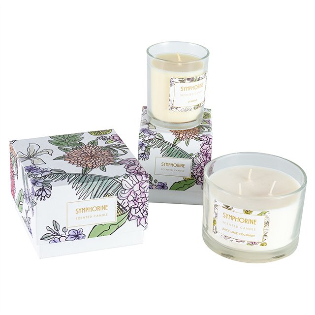 Custom Large Big Scented Wax Soy Candle with 2 or 3 Wicks Gift Set