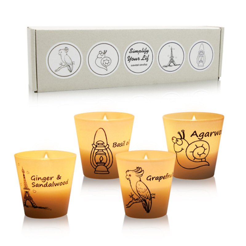 Custom Customize Logo and Size Frosted Crafts Glass Candle Jars