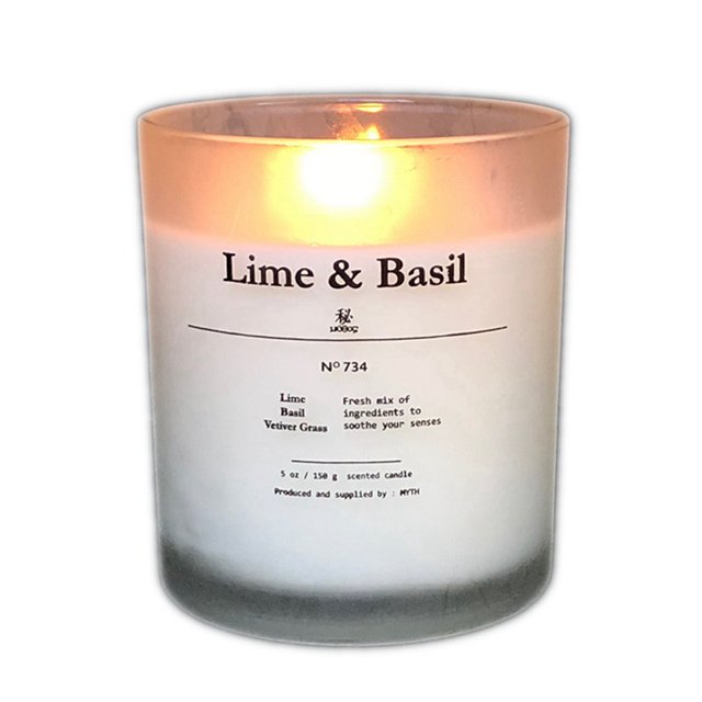 Custom Different Frosted Glass Jar Scented Soy Wax Candle