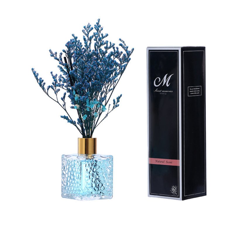 Custom Home Decoration Fragrance Eternal Lavender Large Glass Bottle Reed Diffuser