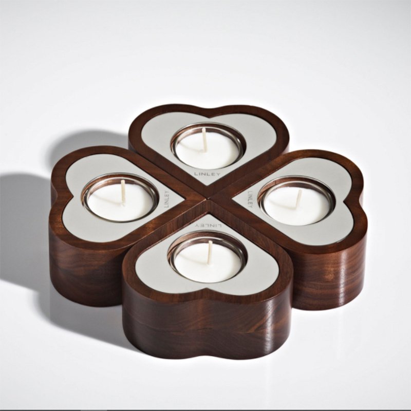 Custom Home Decoration Wooden Style Tealight Candle for Gift Set