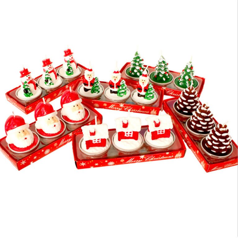 Custom Lovely Christmas Birthday Creative Paraffin Wax Scented Pillar Candle