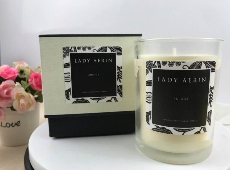 Custom Luxury Scented Candle in Glass Jar Gift Box