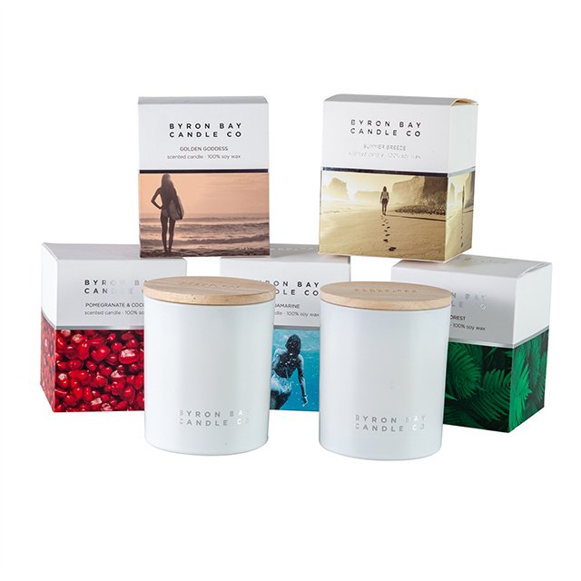Custom Luxury Scented Soy Candle with Colorful Packaging