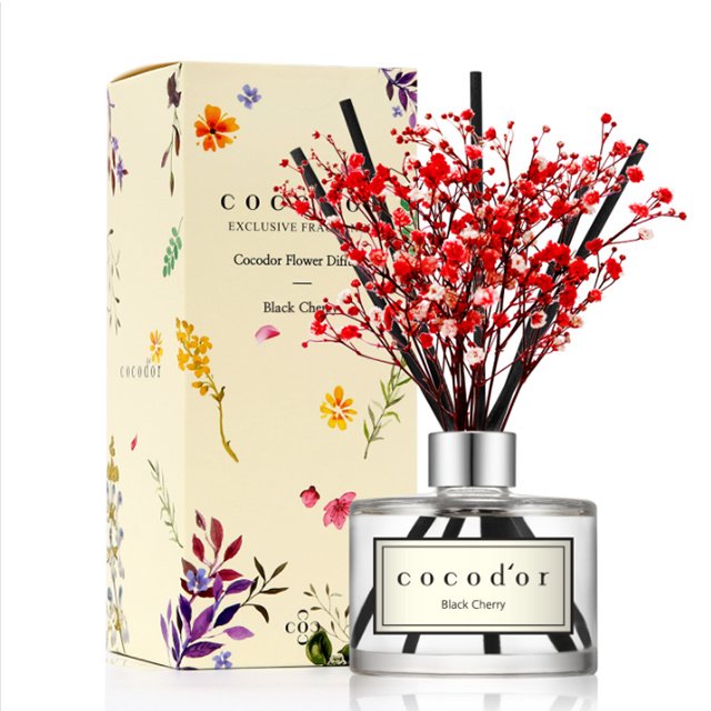 Custom Natural Scent Glass Bottle Reed Diffuser with Rattan Sticks