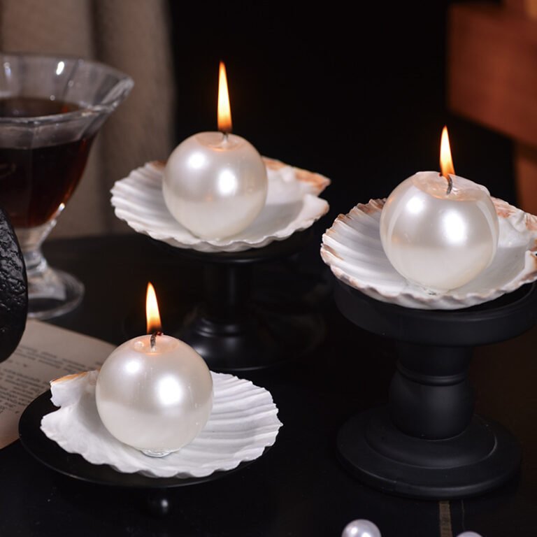 Custom Pearl Seashell Shell Scented Candle