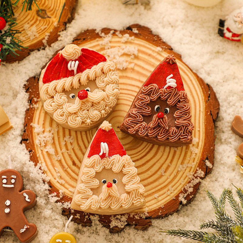 Custom Christmas Santa Claus Cake Scented Candle