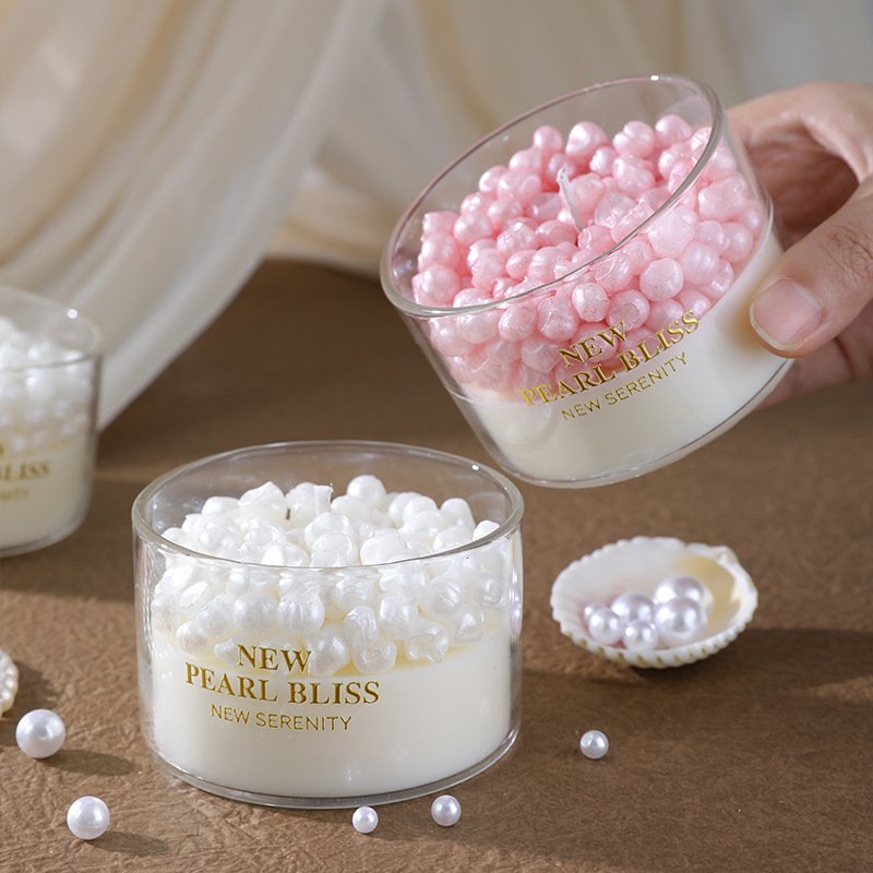 Custom Pearl Glass Jar Scented Candle