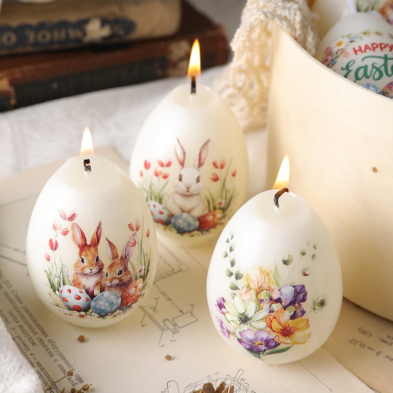 Custom Easter Printed Egg Scented Candle