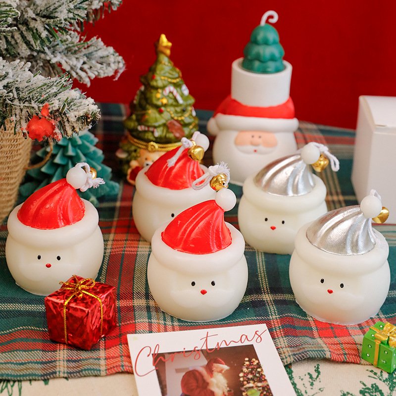Custom Christmas Santa Claus Snowman Scented Candle