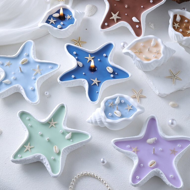 Custom Seashell Starfish Scented Candle
