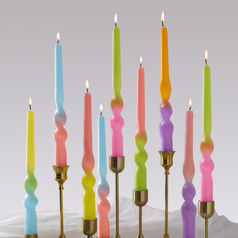 Custom Spiral Taper Candles – Design 5