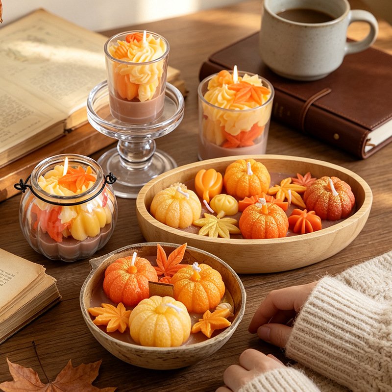 Custom Halloween Mini Pumpkin Scented Candle