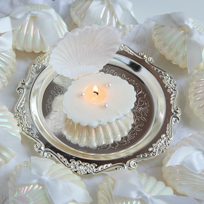 Custom Pearl Seashell Shell Scented Candle – Design 2