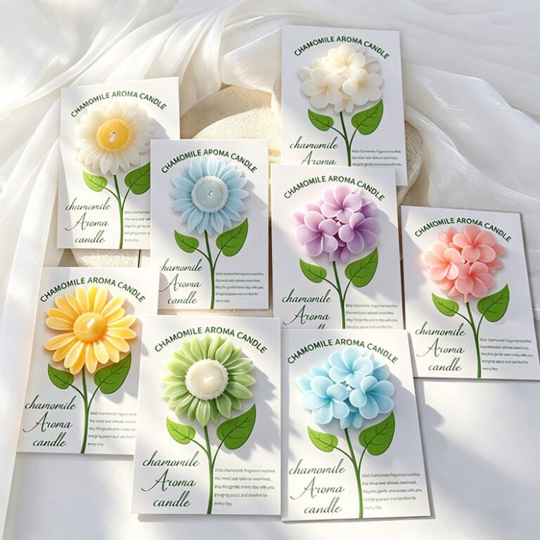 Custom Chamomile Daisy Floral Scented Candle