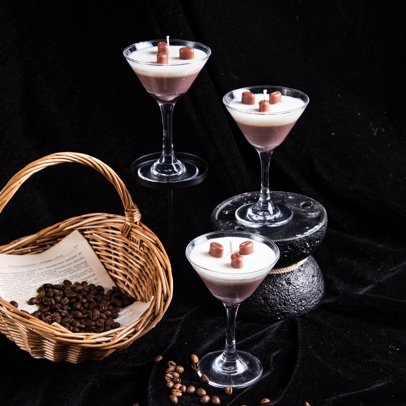 Custom Goblet Coffee Crystal Scented Candle