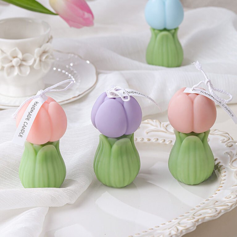 Custom Tulip Floral Floral Scented Candle