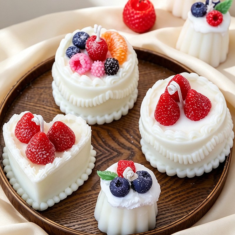 Custom Realistic Heart Cake Scented Candle