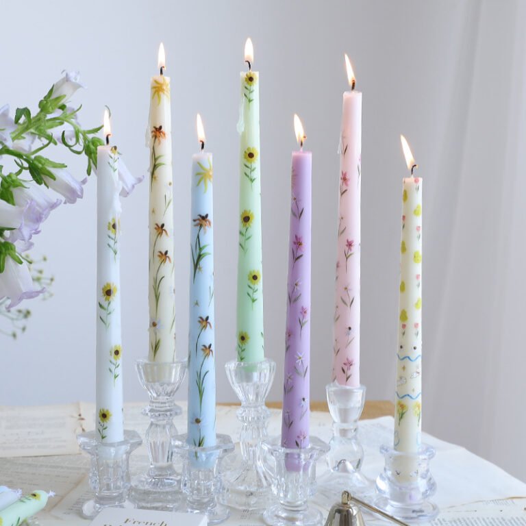 Custom 25 cm Printed Taper Candles – Design 3