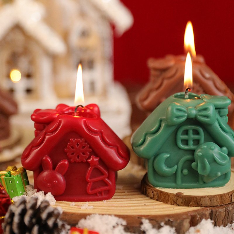 Custom Christmas Holiday House Scented Candle