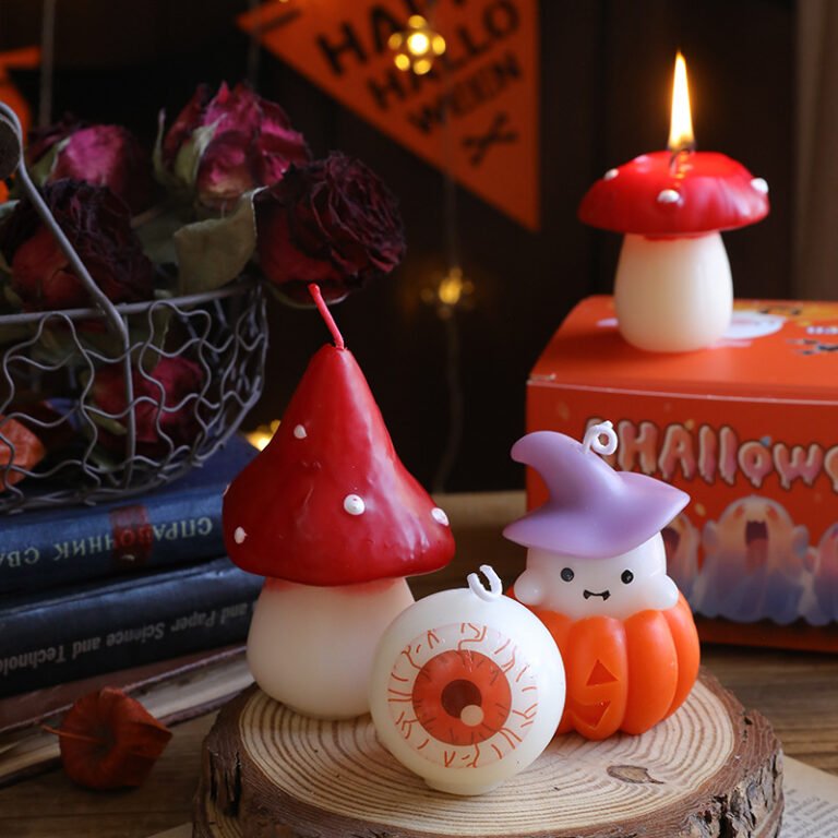 Custom Halloween Gift Set Mushroom Scented Candle